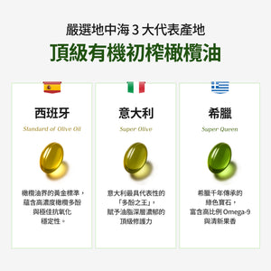 Flonéa 3-in-1 有機初榨橄欖油膠囊